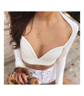 Top canale. Talla unica. Color granate.